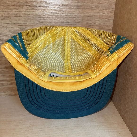 Vintage Azco Hennes Triple 3 Stripe Trucker Hat Snapback NOS Cap - Picture 6 of 8